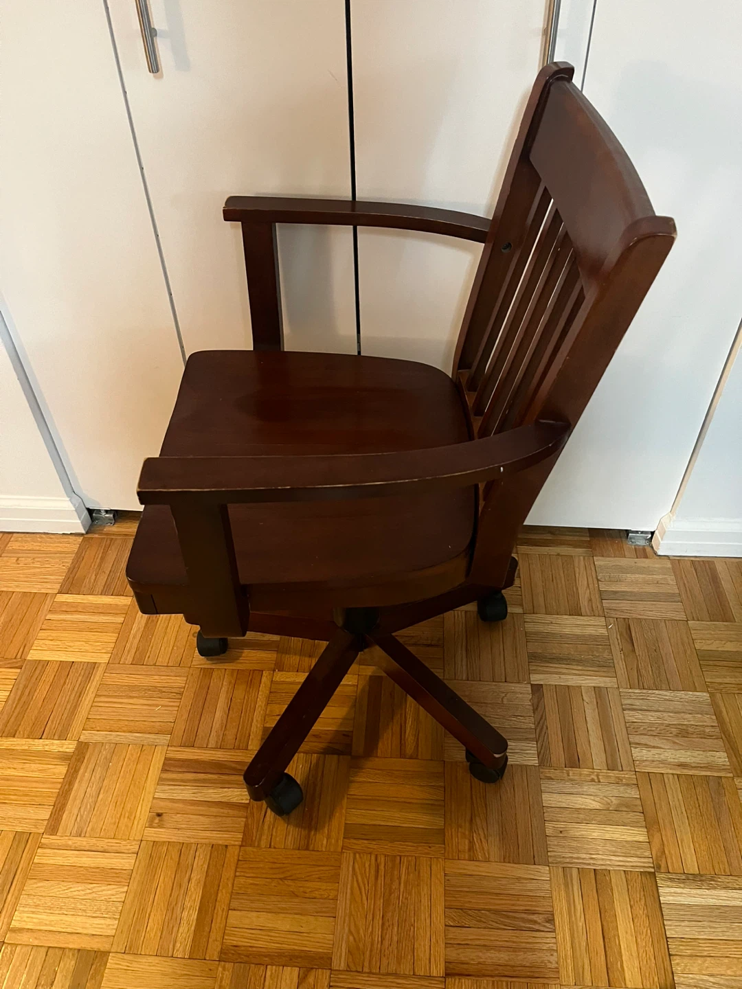 Wooden Swivel Office Chair - photo 5