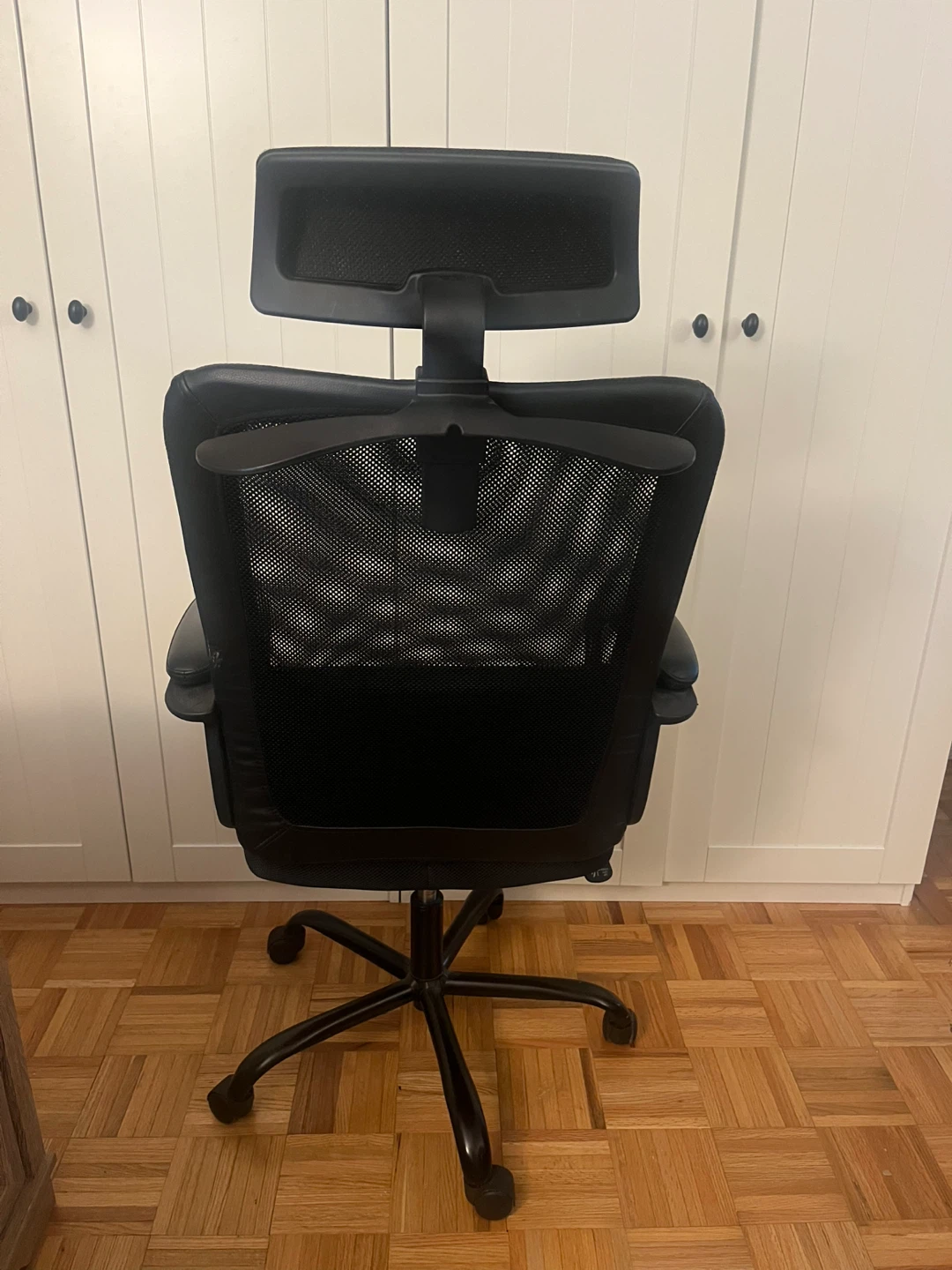 Black Ergonomic Office Chair with Headrest - photo 5