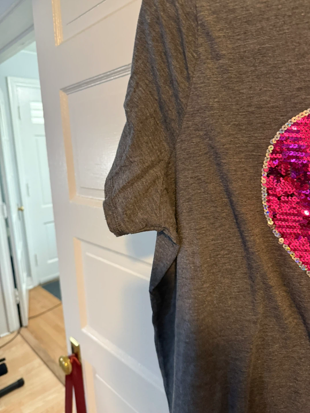 Torrid Classic Fit T-Shirt with Sequin Heart & Ribbon - Size 3 - photo 3