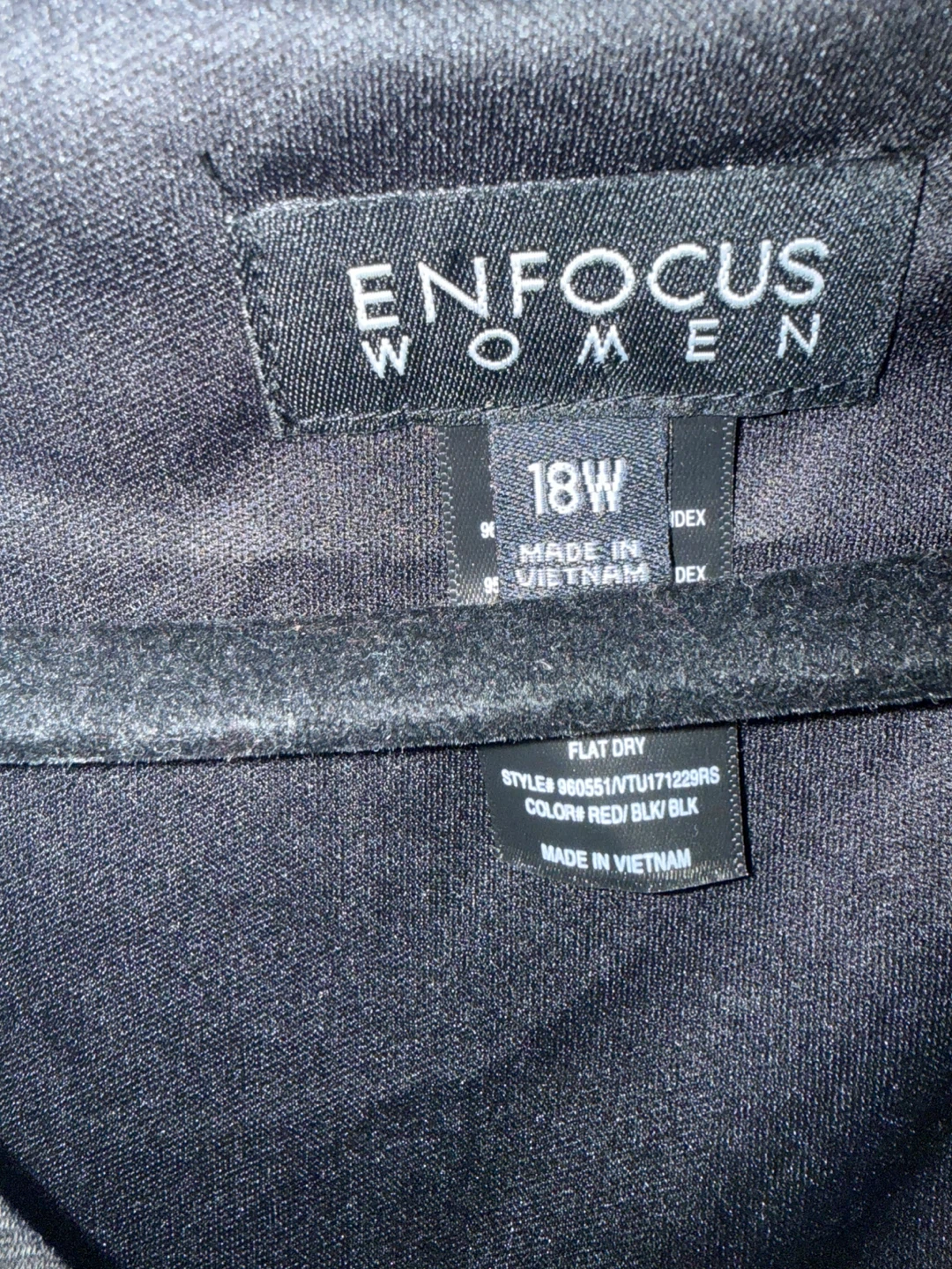 EnFocus Women 18W Black & Red Floral Sleeveless Wrap Dress - photo 5