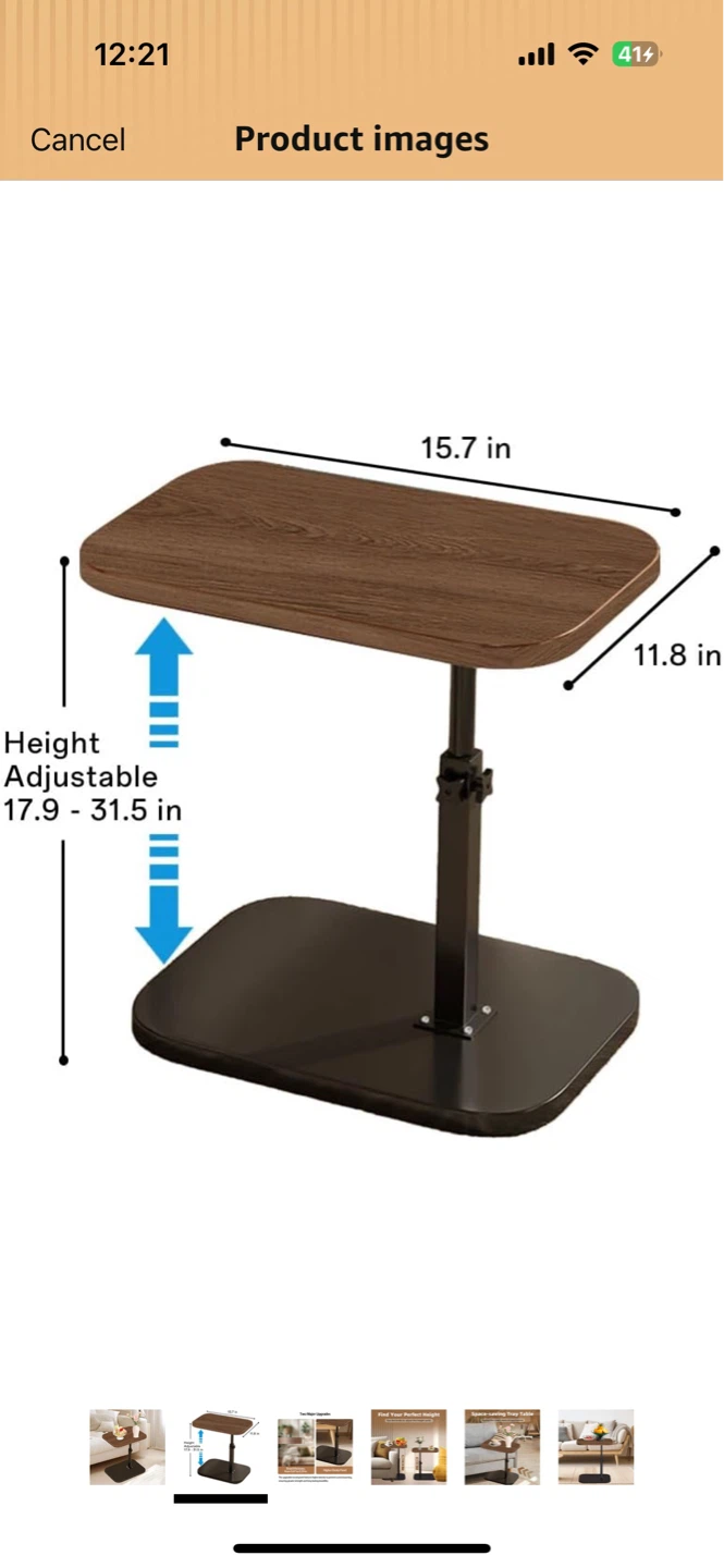 Coffee table Adjustable Height Side Table