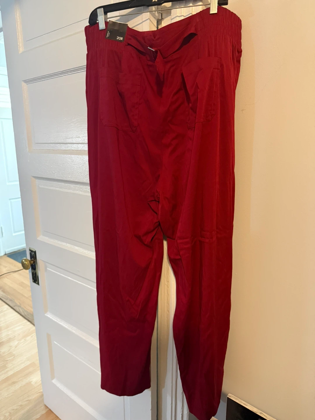 Torrid Red Wide Leg Stretch Challis High-Rise Pants - Size 20R