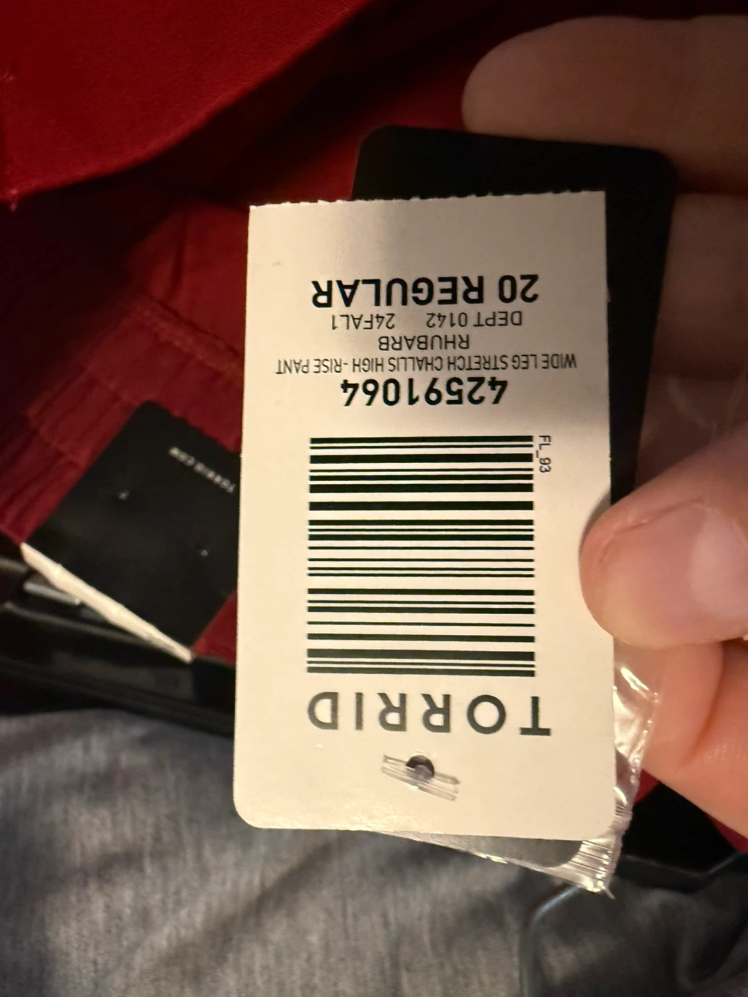 Torrid Red Wide Leg Stretch Challis High-Rise Pants - Size 20R - photo 5