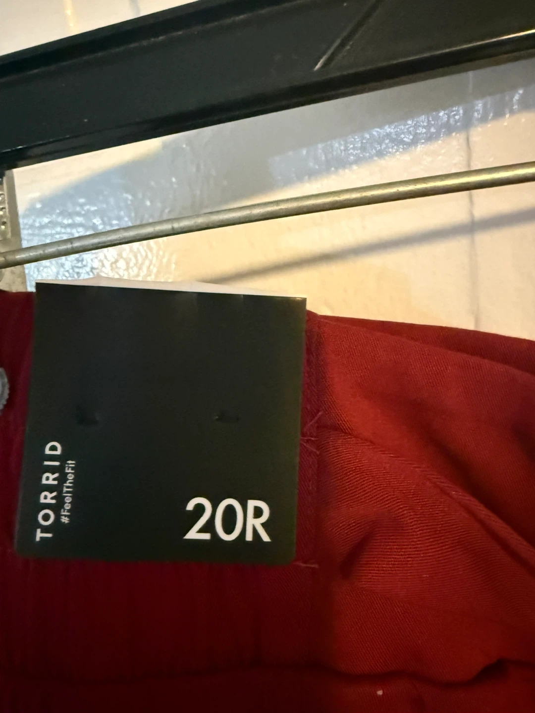 Torrid Red Wide Leg Stretch Challis High-Rise Pants - Size 20R - photo 2