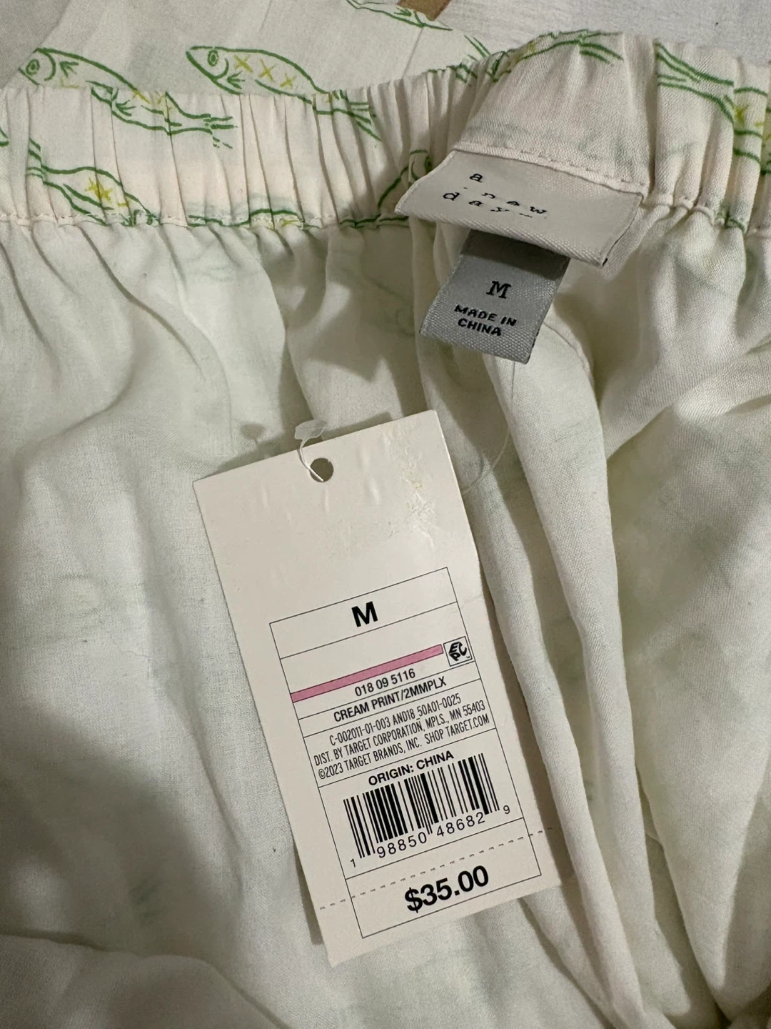 A New Day Cream Print Maxi Dress with Fish Pattern - Size M - photo 3