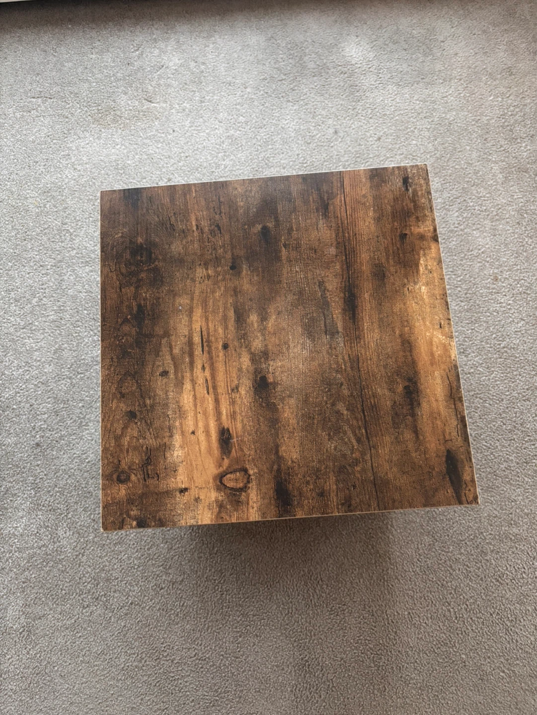 Wood-look Side Table with Wheels - photo 5