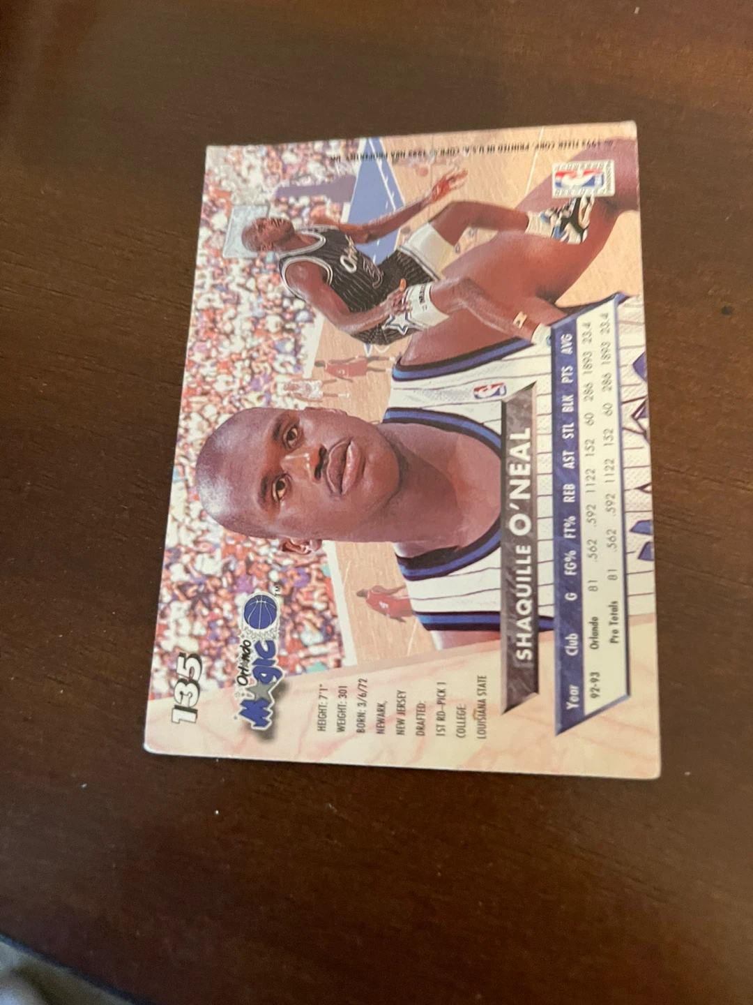 1993 Fleer Ultra Shaquille O'Neal Basketball Card - photo 2