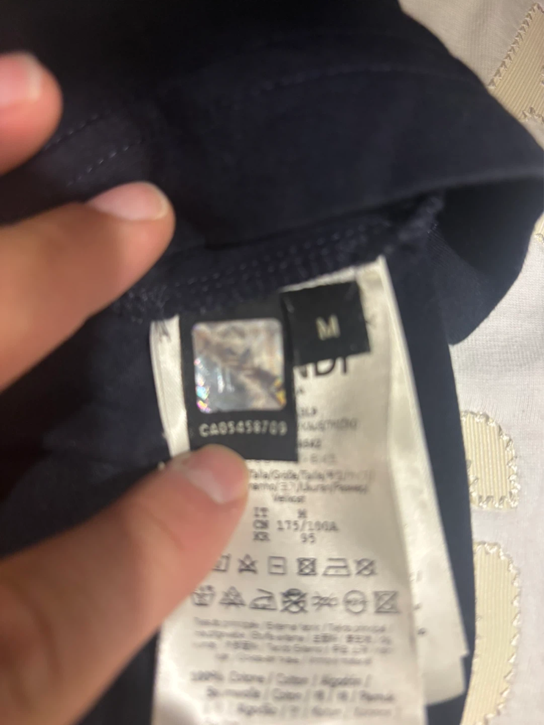 Fendi T-Shirt - Navy Blue - Size M - photo 5