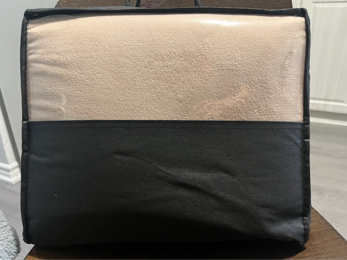 4 by 5.2 ft soft beige rug