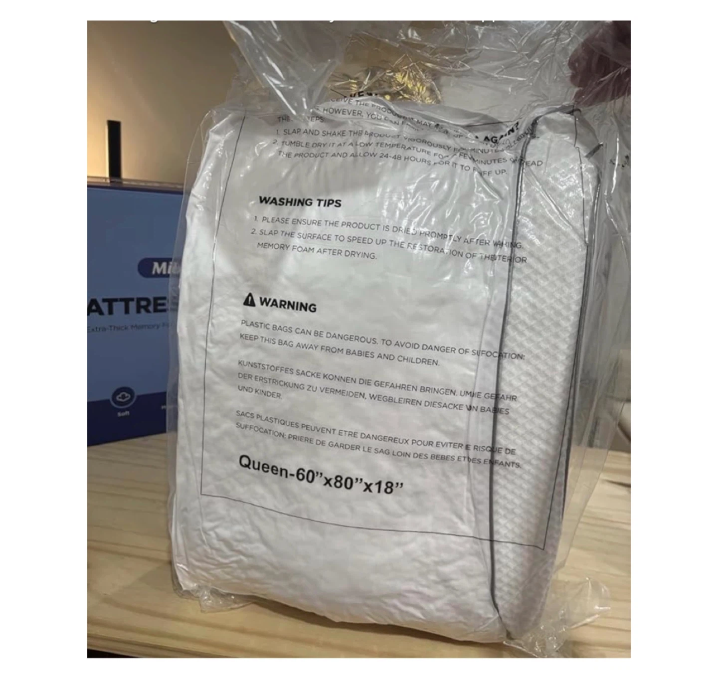 Brand new 3 Inch Ultra-Fluffy Memory Foam Mattress Topper Queen - photo 3