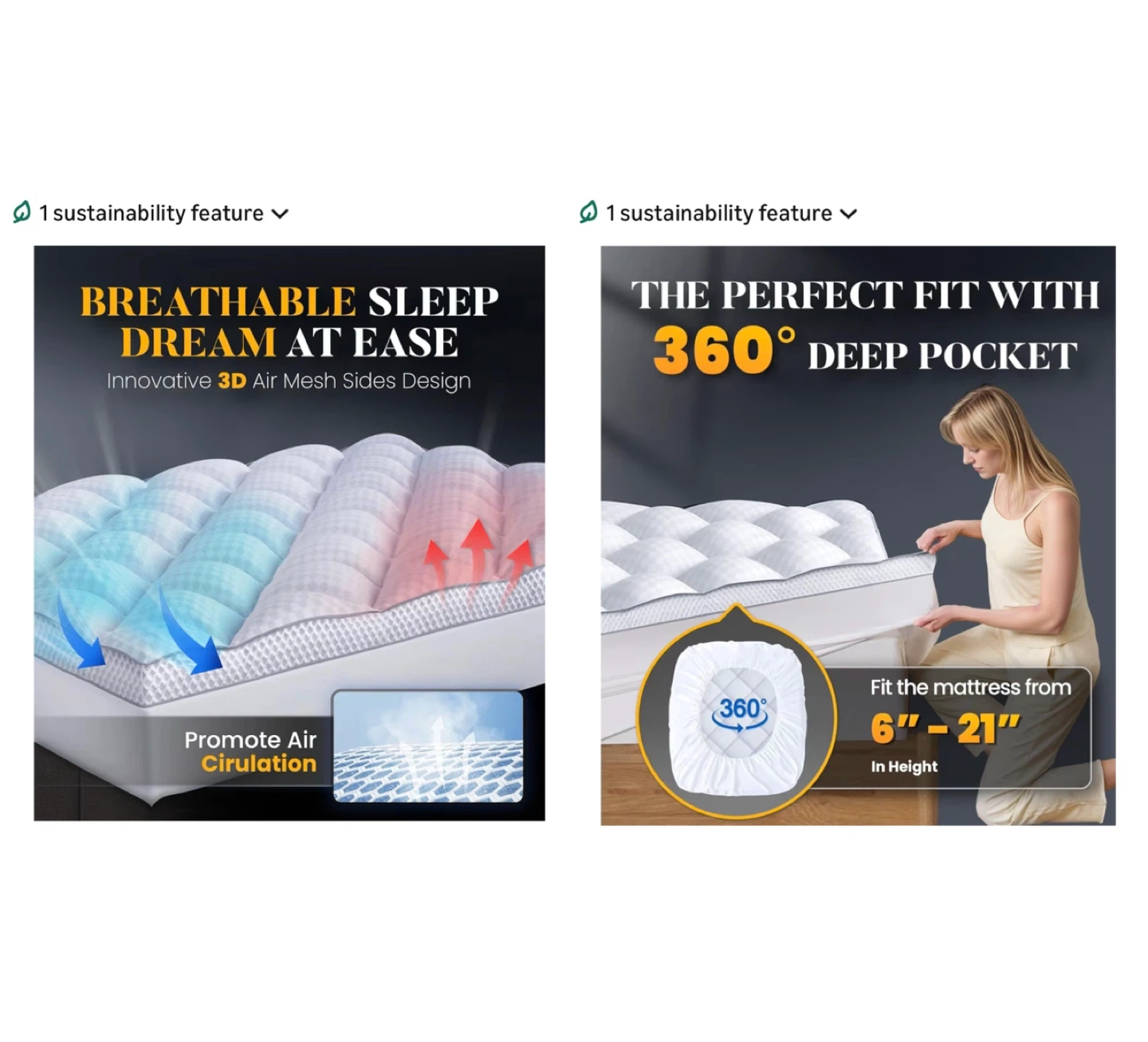Brand new 3 Inch Ultra-Fluffy Memory Foam Mattress Topper Queen - photo 5