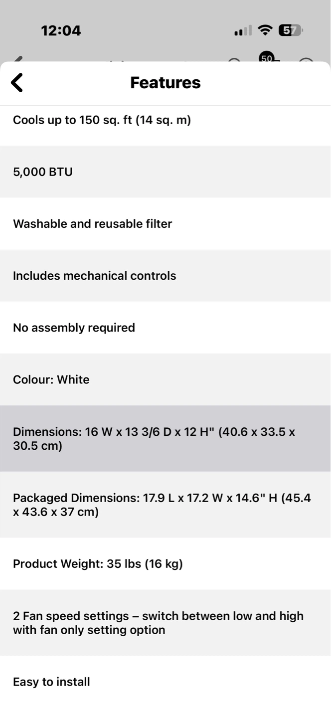 For Living manual window AC 5000 BTU - photo 4
