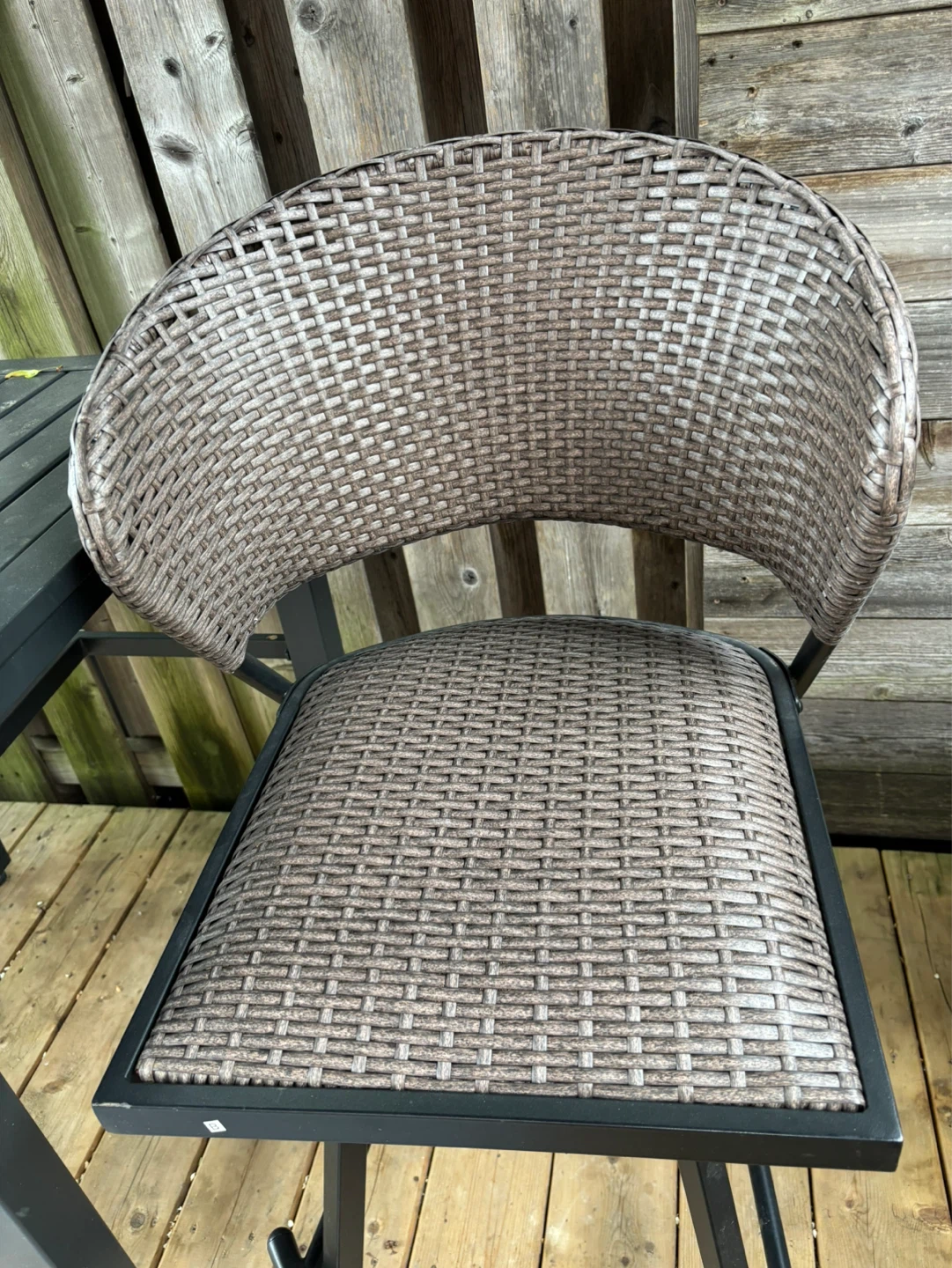 Wicker Bar Stool with Swivel Seat - photo 2