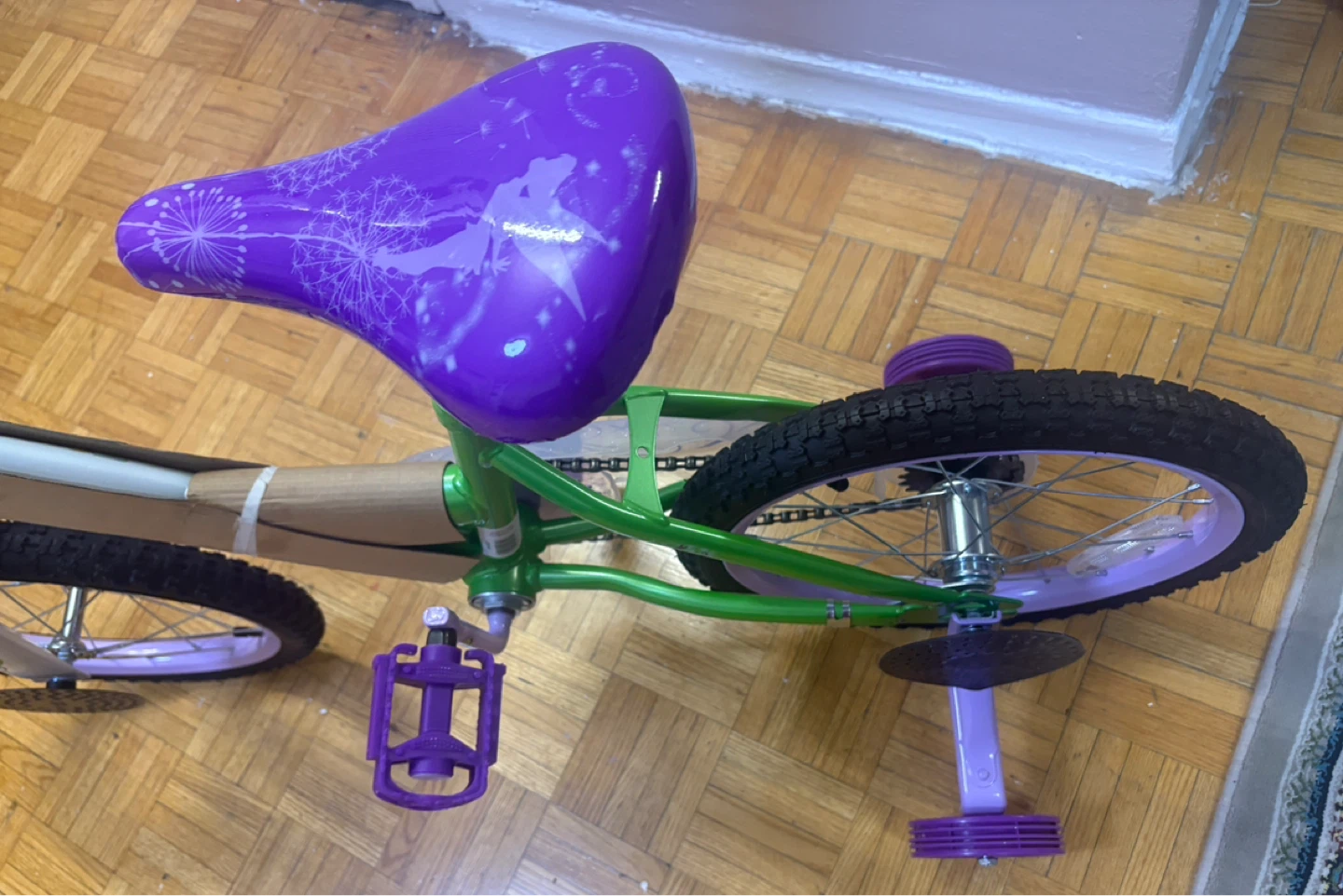 Disney Tinkerbell Kids Bike - Purple and Green - photo 4