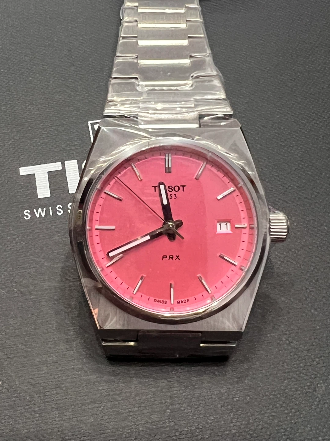 Tissot PRX Stainless Steel Watch - Pink Dial