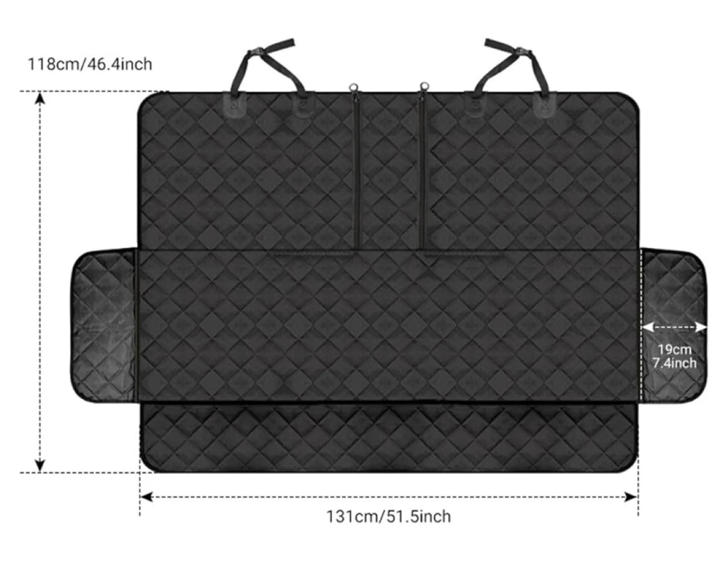 BRAND NEW Black Dog Car Seat Cover Waterproof Adjustable Strap - photo 3