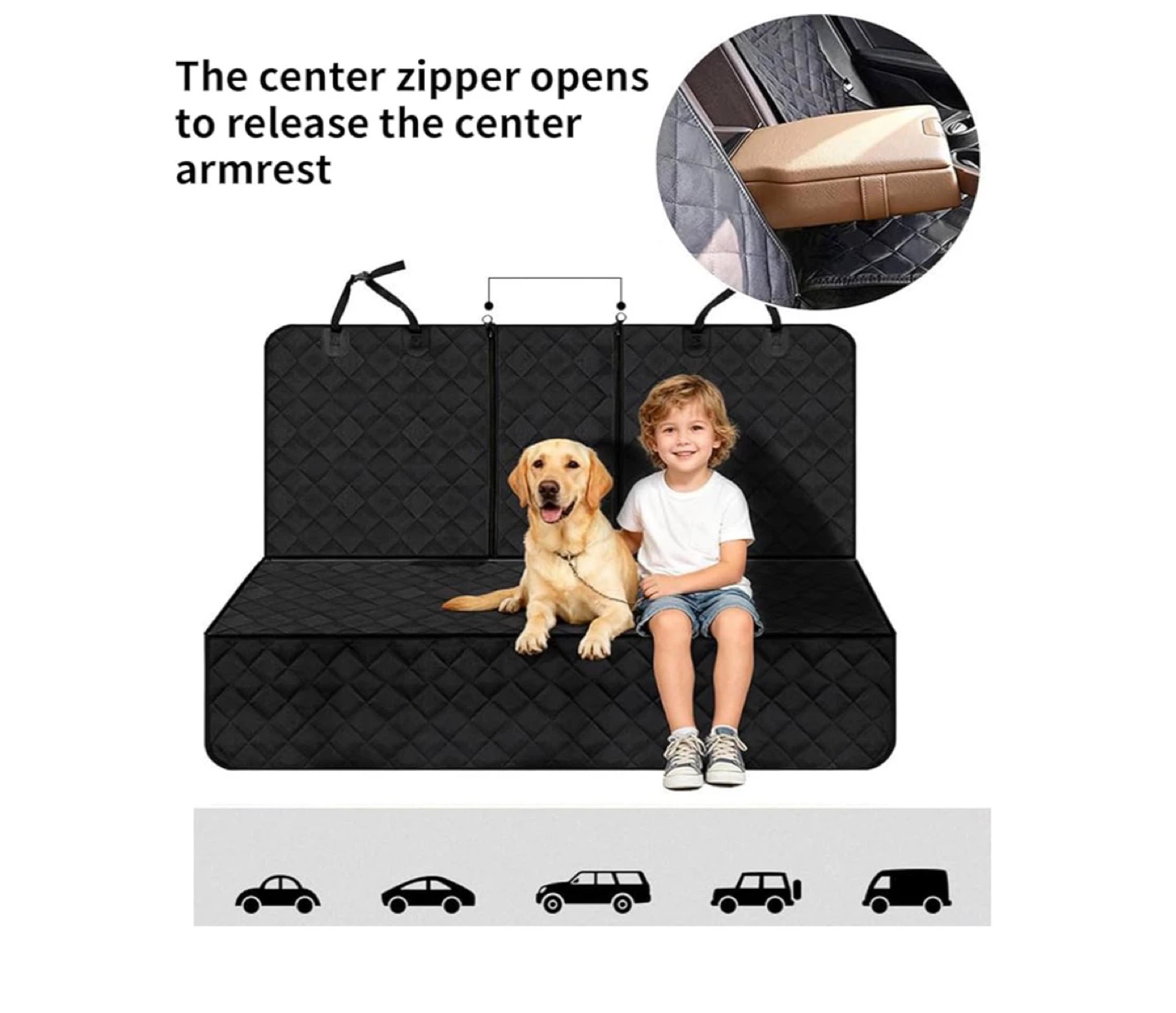BRAND NEW Black Dog Car Seat Cover Waterproof Adjustable Strap - photo 4