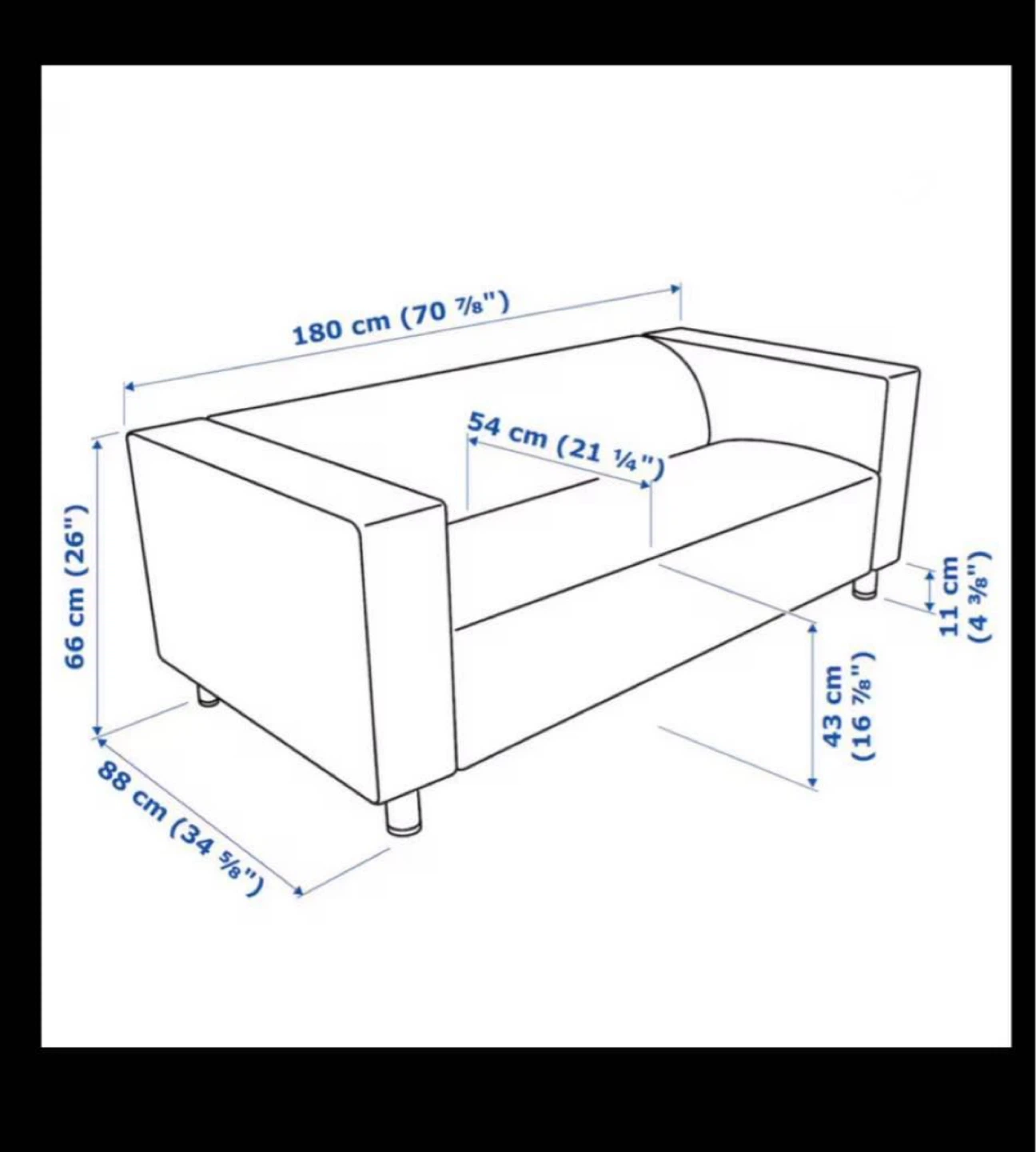 IKEA Klippan 2-Seater Sofa - Grey - photo 2