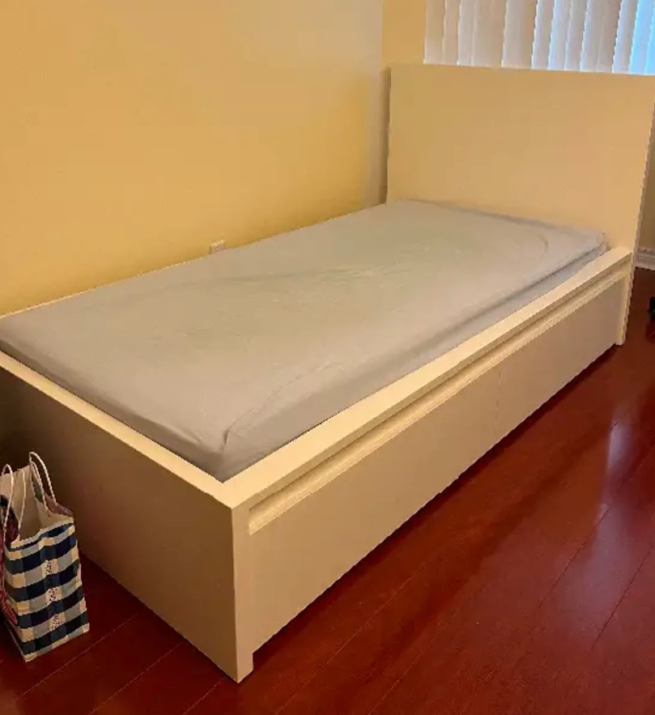 Twin Size IKEA Malm Bed Frame with 2 Drawers and Mattress