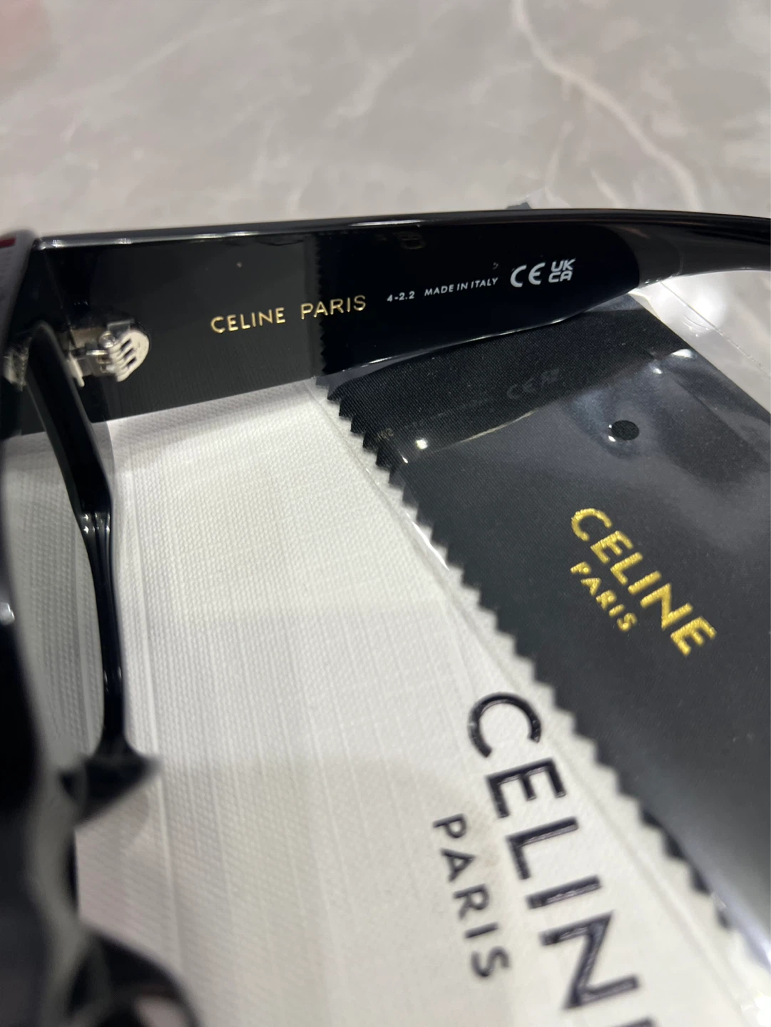 CELINE PARIS Black Acetate Sunglasses - photo 5