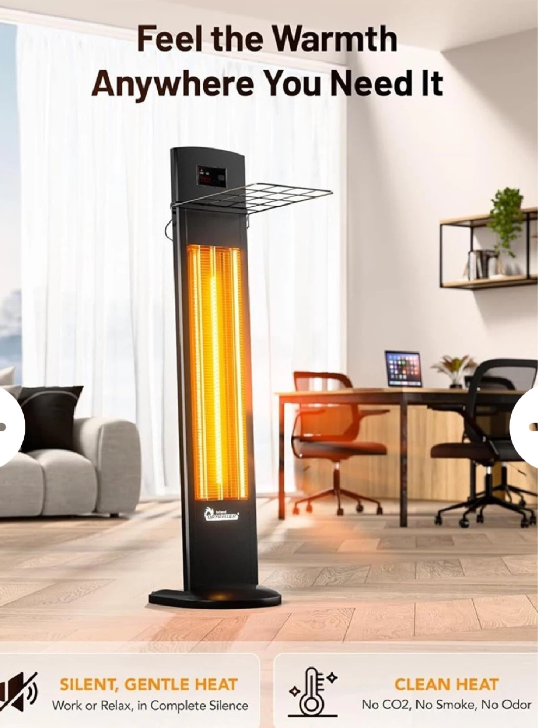Dr. Heater Infrared 1500W Heater, Black