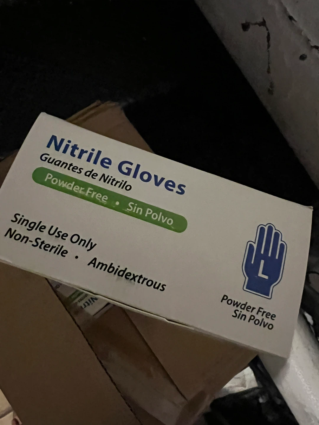 Nitrile Gloves - Powder Free, Single Use, Ambidextrous - Large