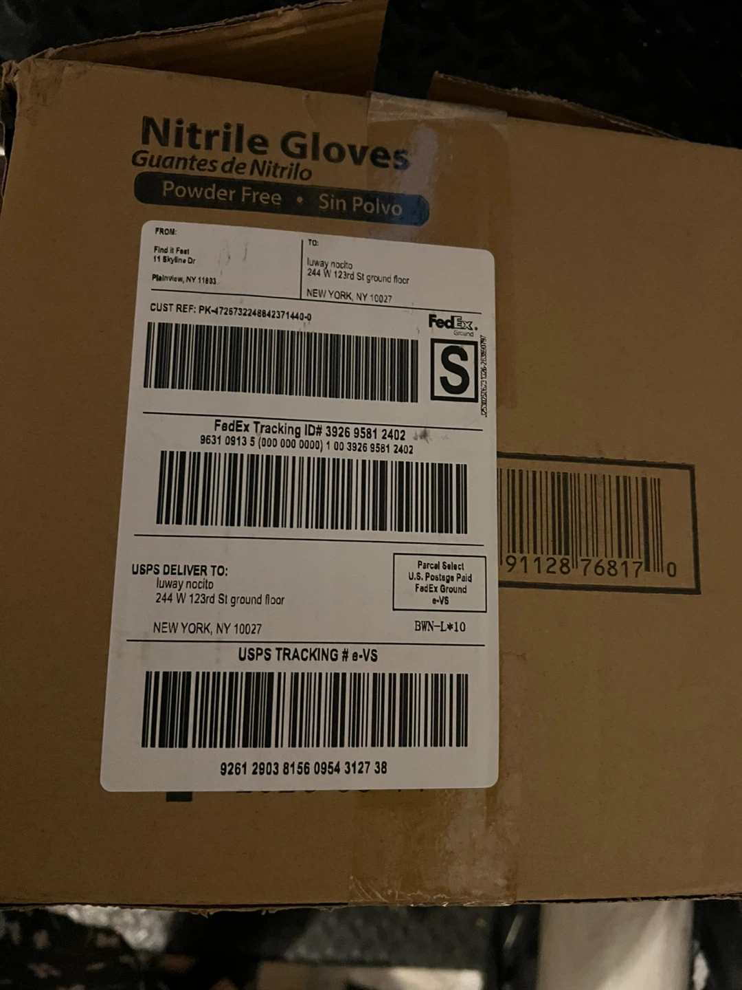 Nitrile Gloves - Powder Free, Single Use, Ambidextrous - Large - photo 2