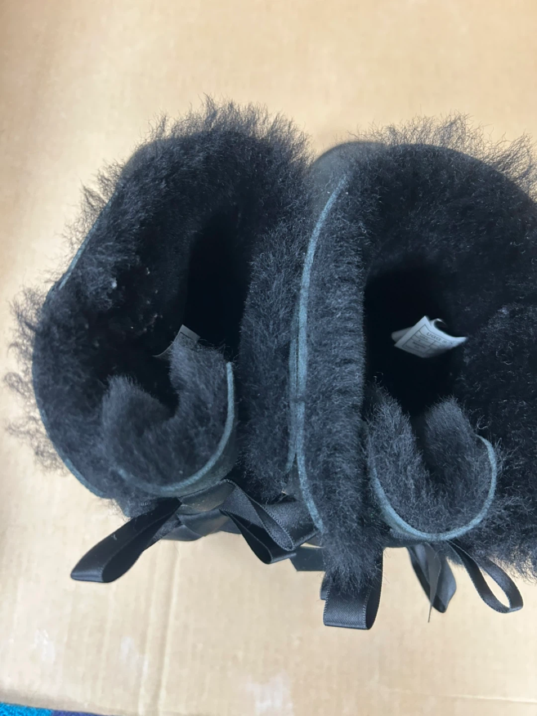 UGG Australia Black Suede Boots with Bows - photo 5