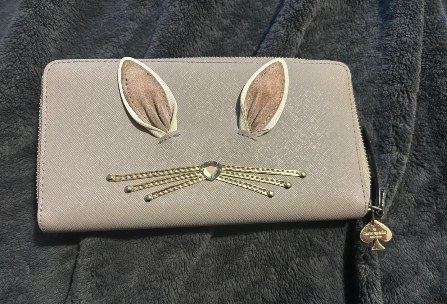 Kate Spade New York Bunny Face Zip Around Wallet