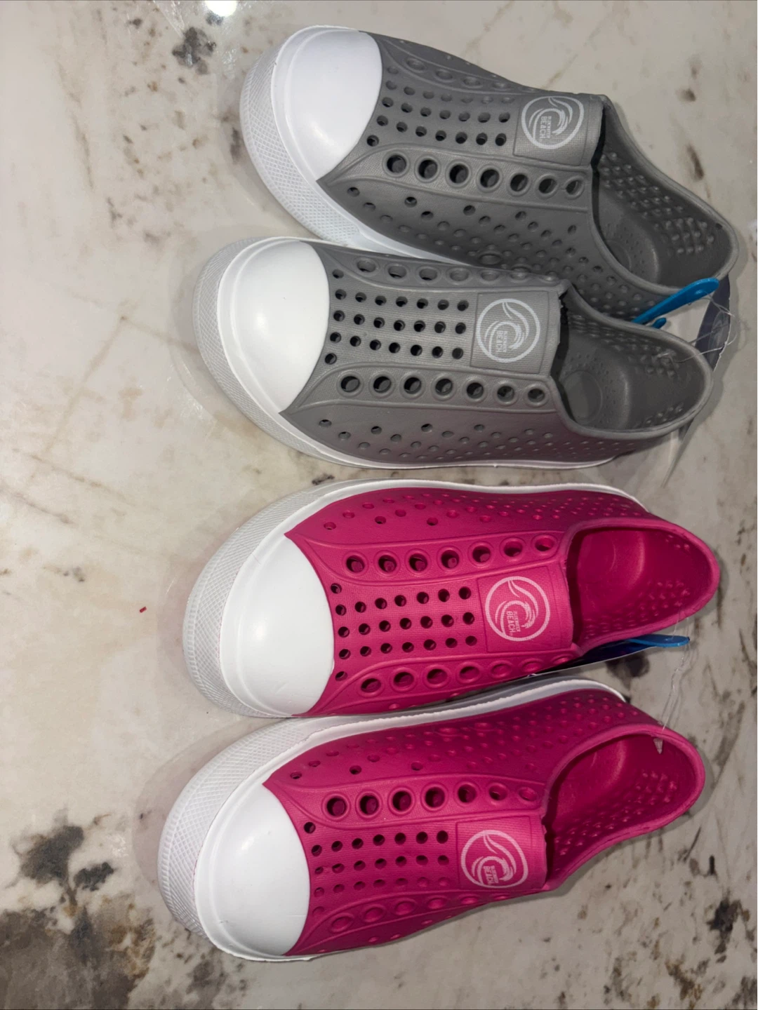 Blue Water Beach Water Shoes - Pink & Grey