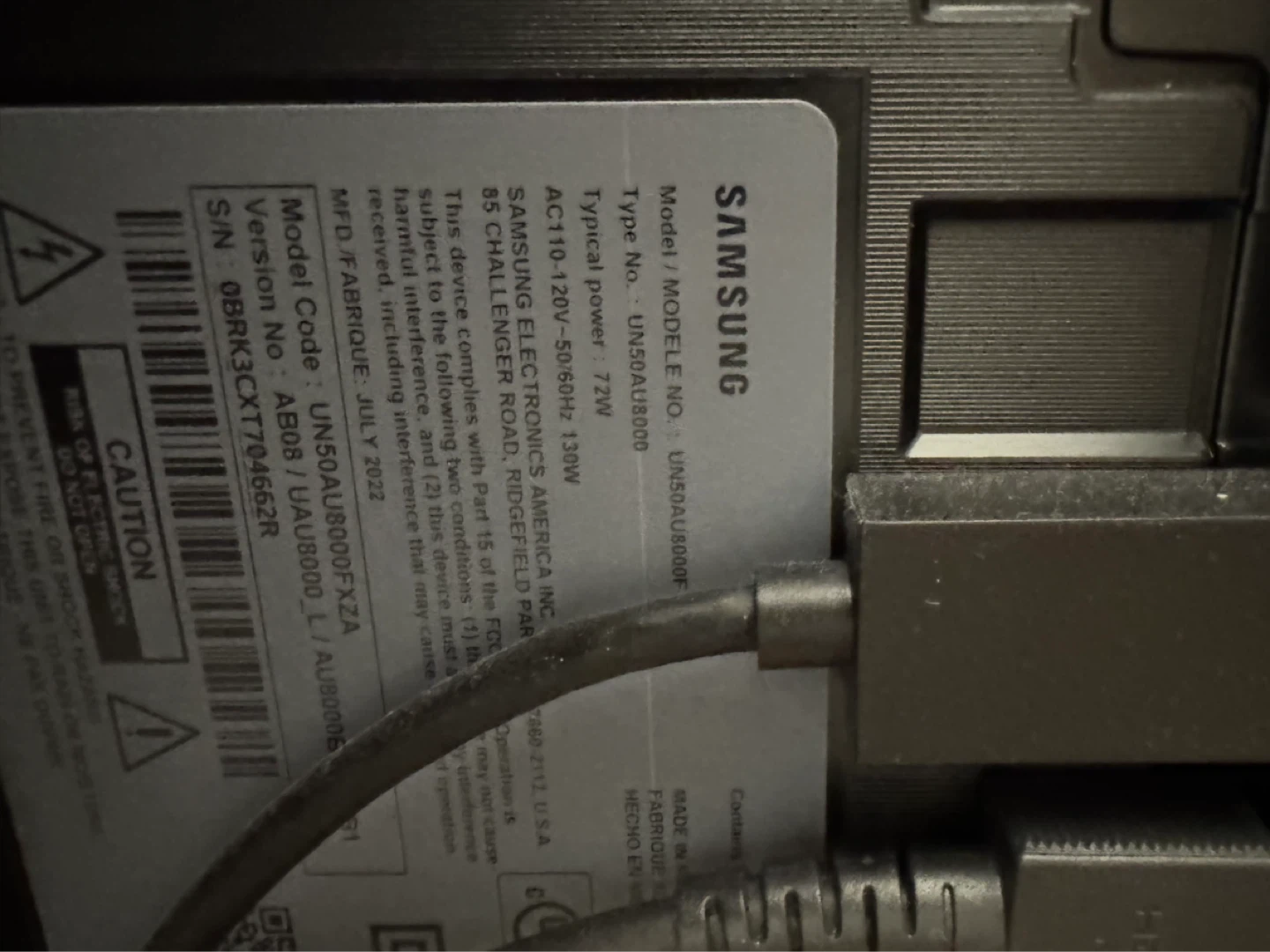 Samsung UN50AU8000 50" Crystal UHD 4K Smart TV - photo 2