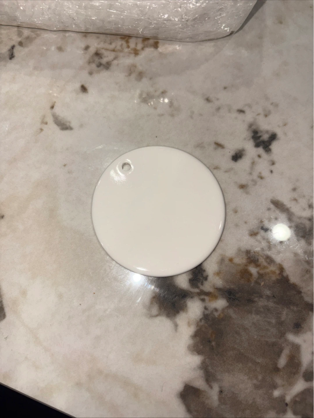 Blank White Round Sublimation Ornament - photo 2