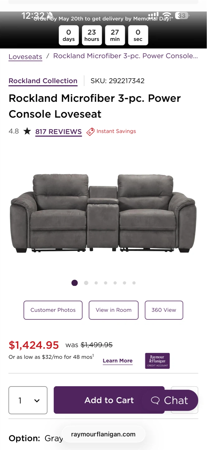 Power recliner loveseat sofa - photo 3