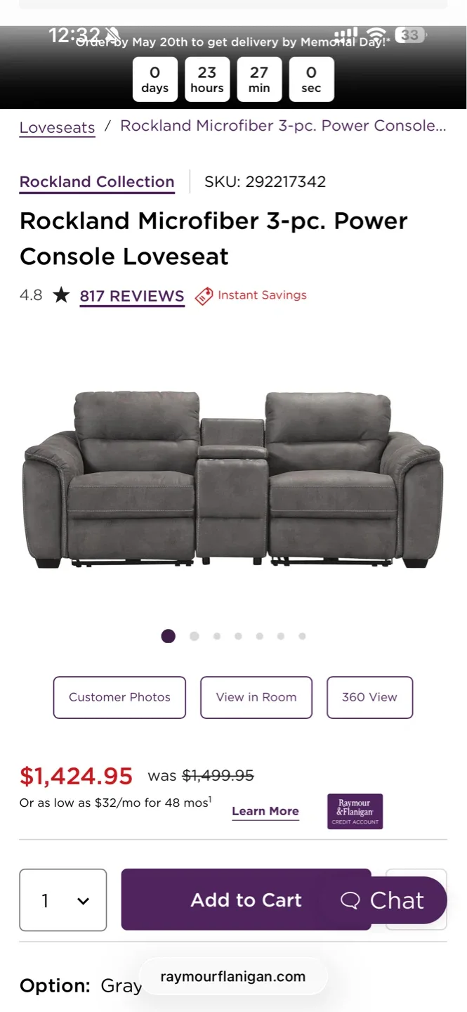 Power recliner loveseat sofa - photo 3