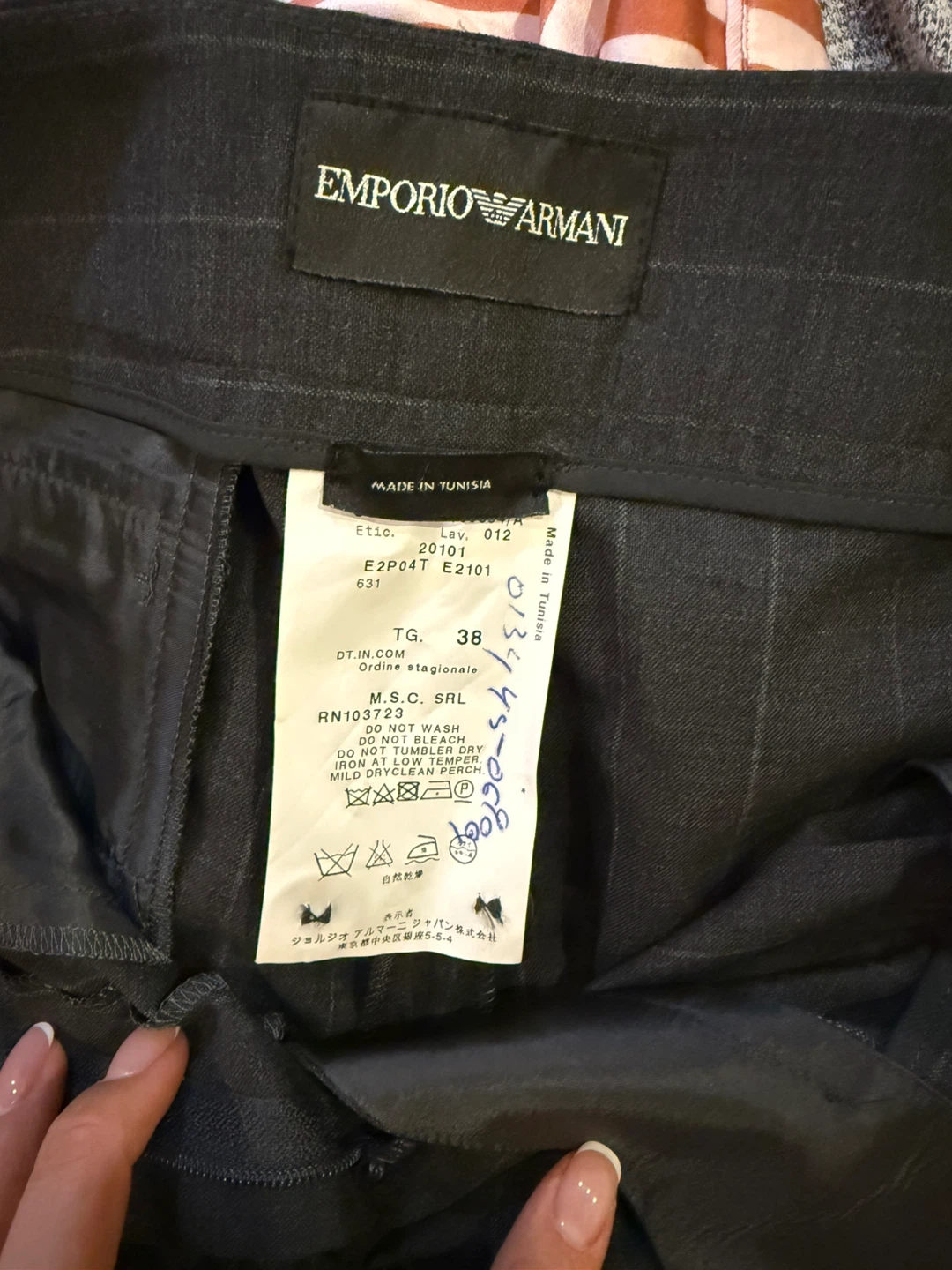 Emporio Armani Pinstripe Dress Pants Size 38 - photo 3