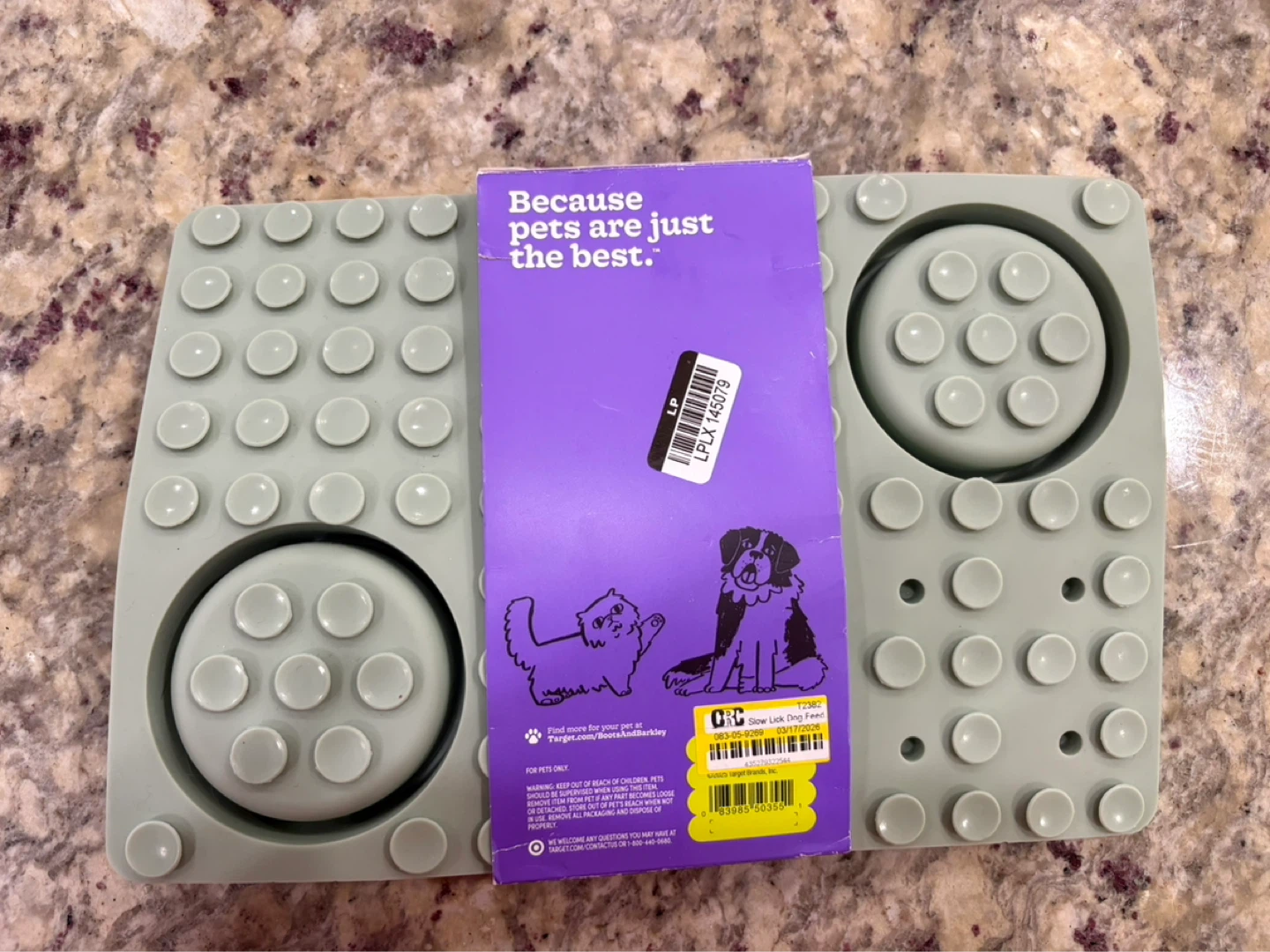 Boots & Barkley Slow Feed Mat for Dogs and Cats - photo 2