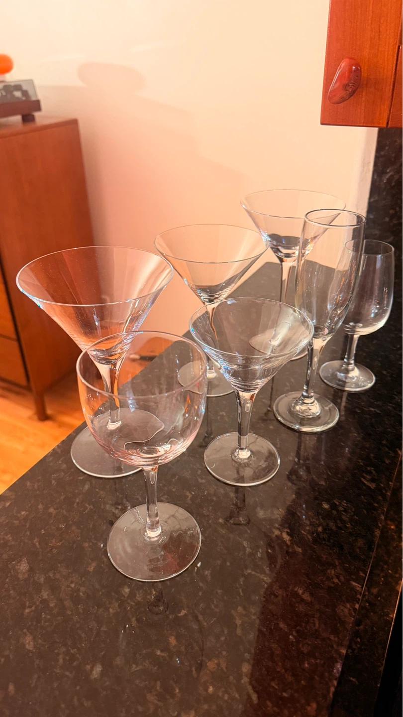 Curated Barware Glass Set – Martini, Champagne & Wine Glasses - photo 4