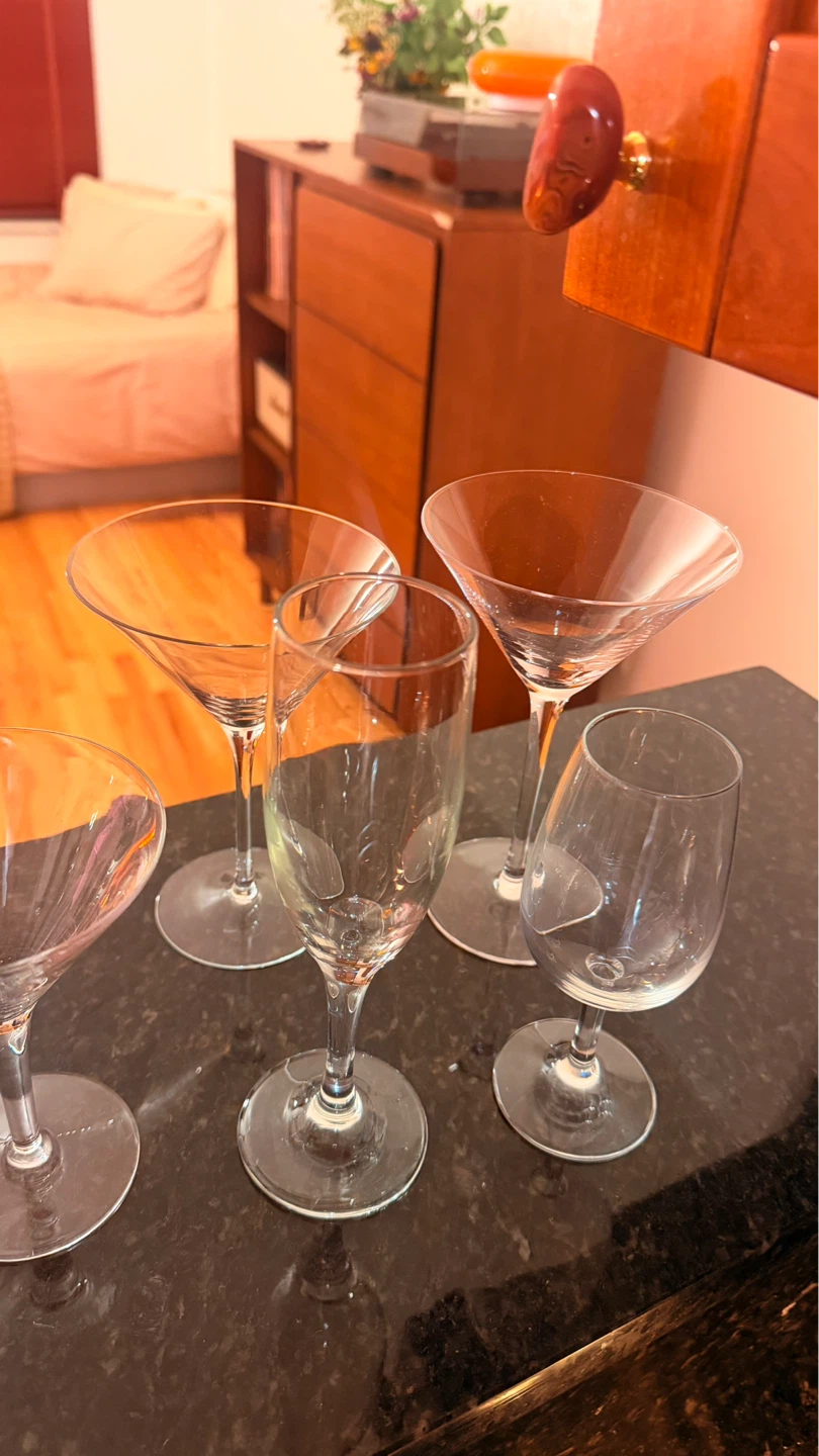 Curated Barware Glass Set – Martini, Champagne & Wine Glasses - photo 5