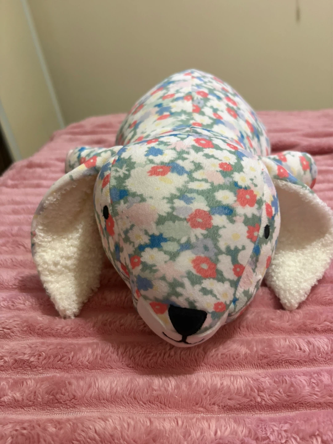 Floral Bunny Plush Toy pillow