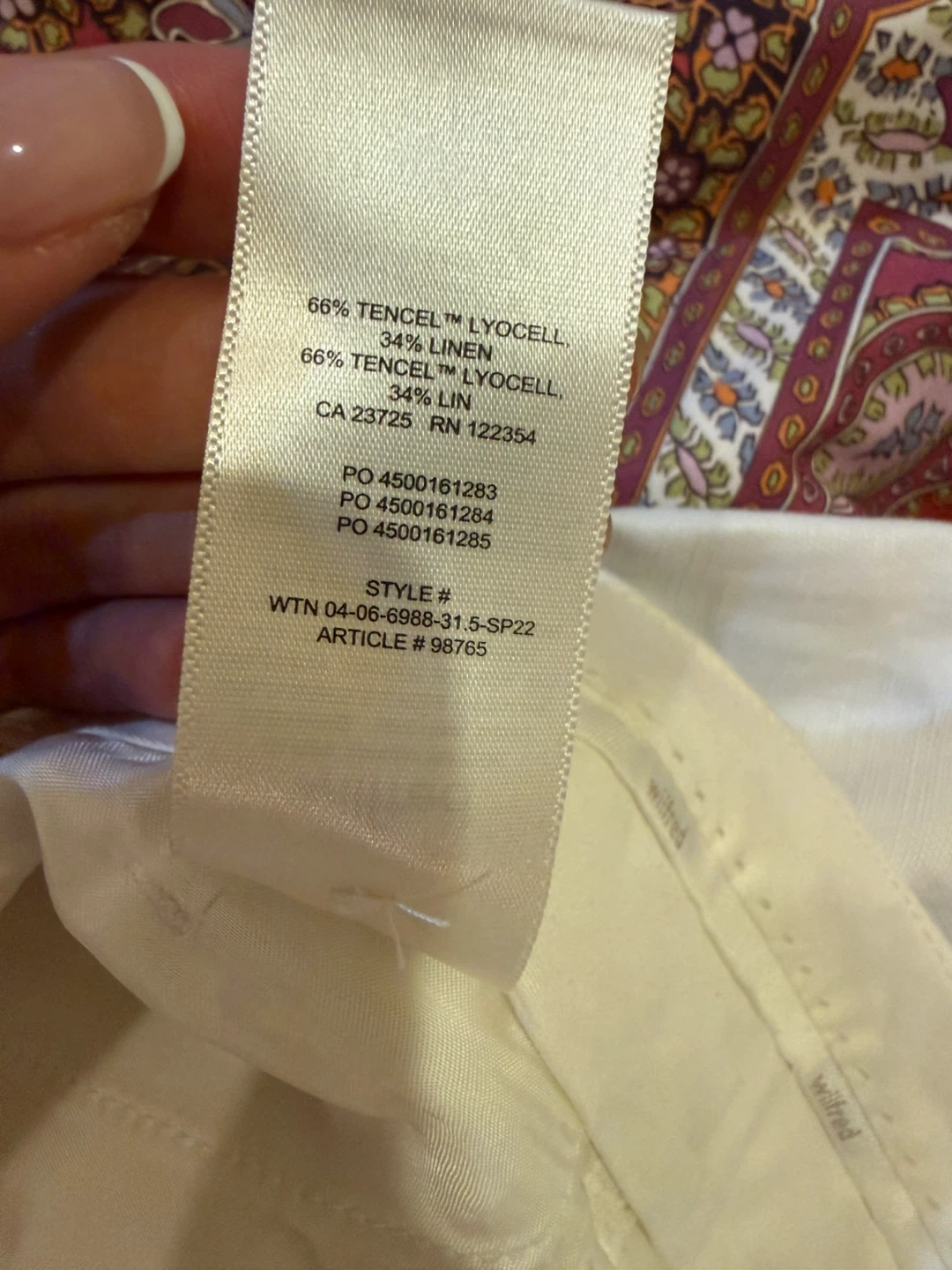 Wilfred White Linen Blend Pants Size 6 - photo 5