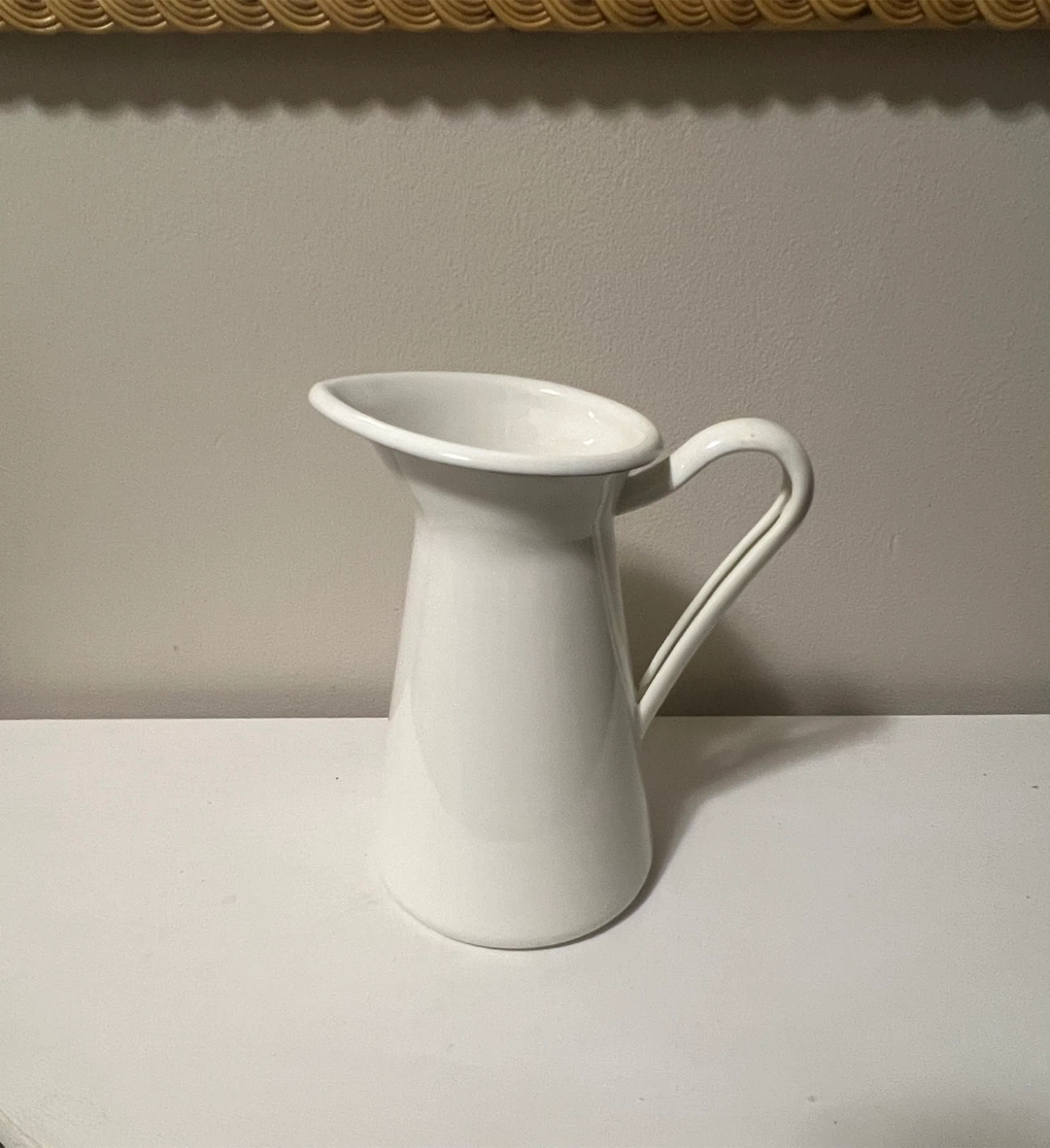 White Pitcher - 8 inches tall