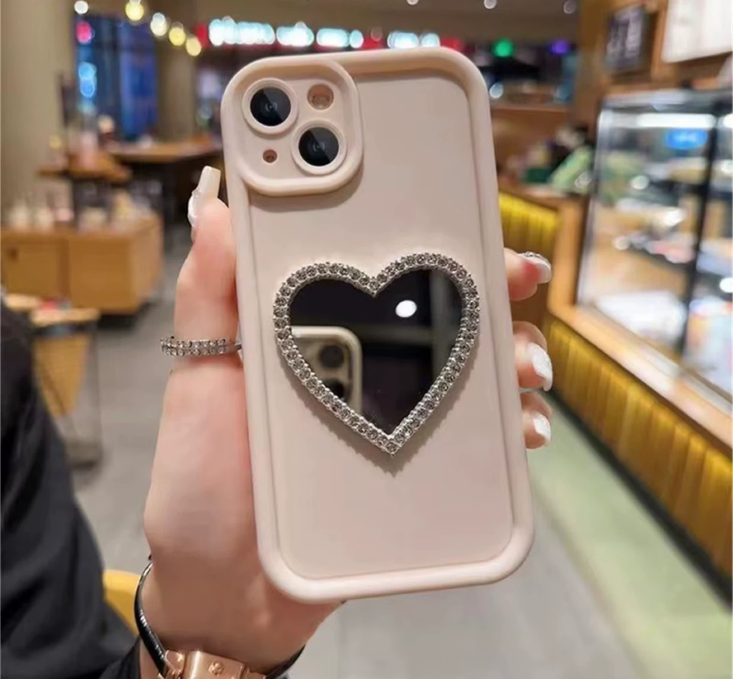 iPhone Case with Heart Mirror