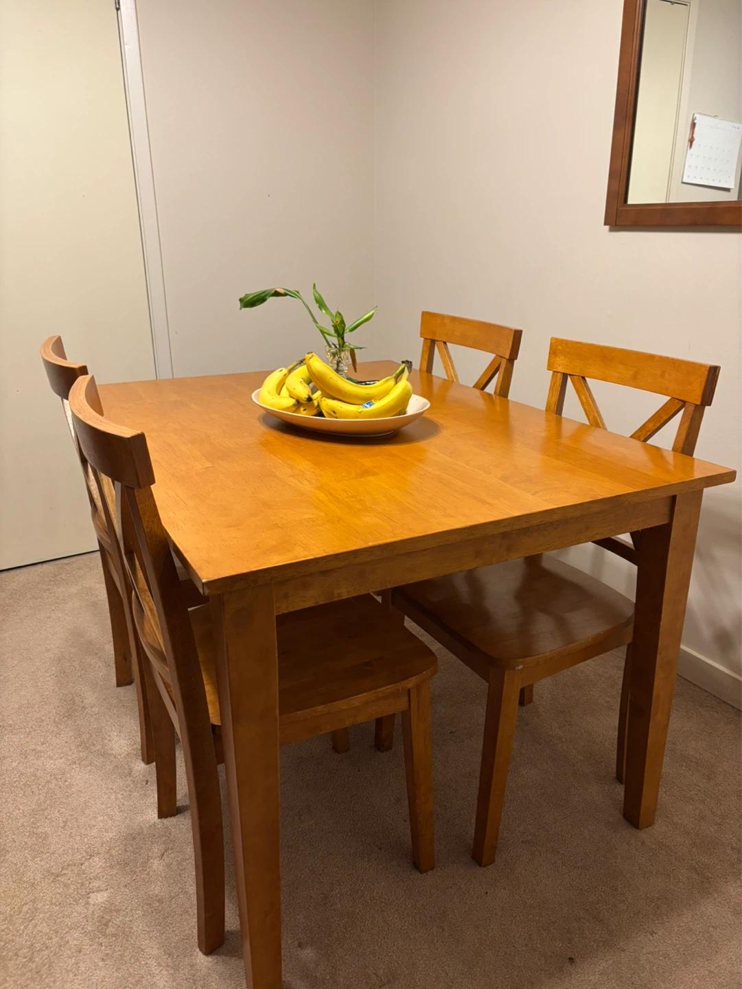 Wooden Dining Table and Chairs Set