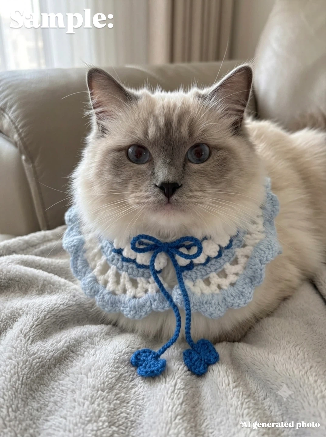 Handmade Crochet Pet Collar - photo 3