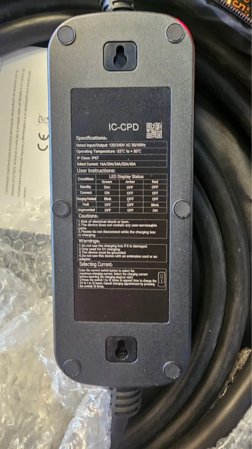 IC-CPD Portable EV Charger - Level 2 - photo 2