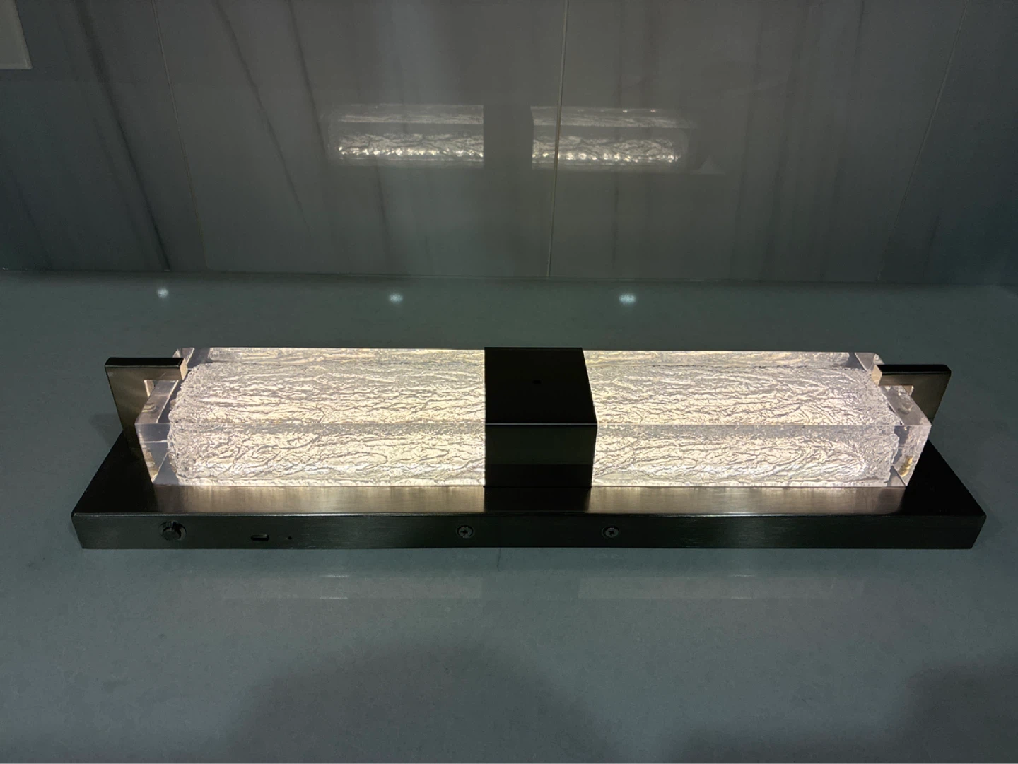 Modern Crystal Wall Sconce Light Fixture - photo 2