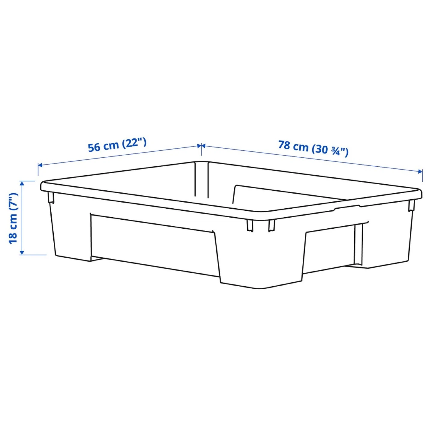 IKEA plastic storage box with lid (78cm) - photo 3
