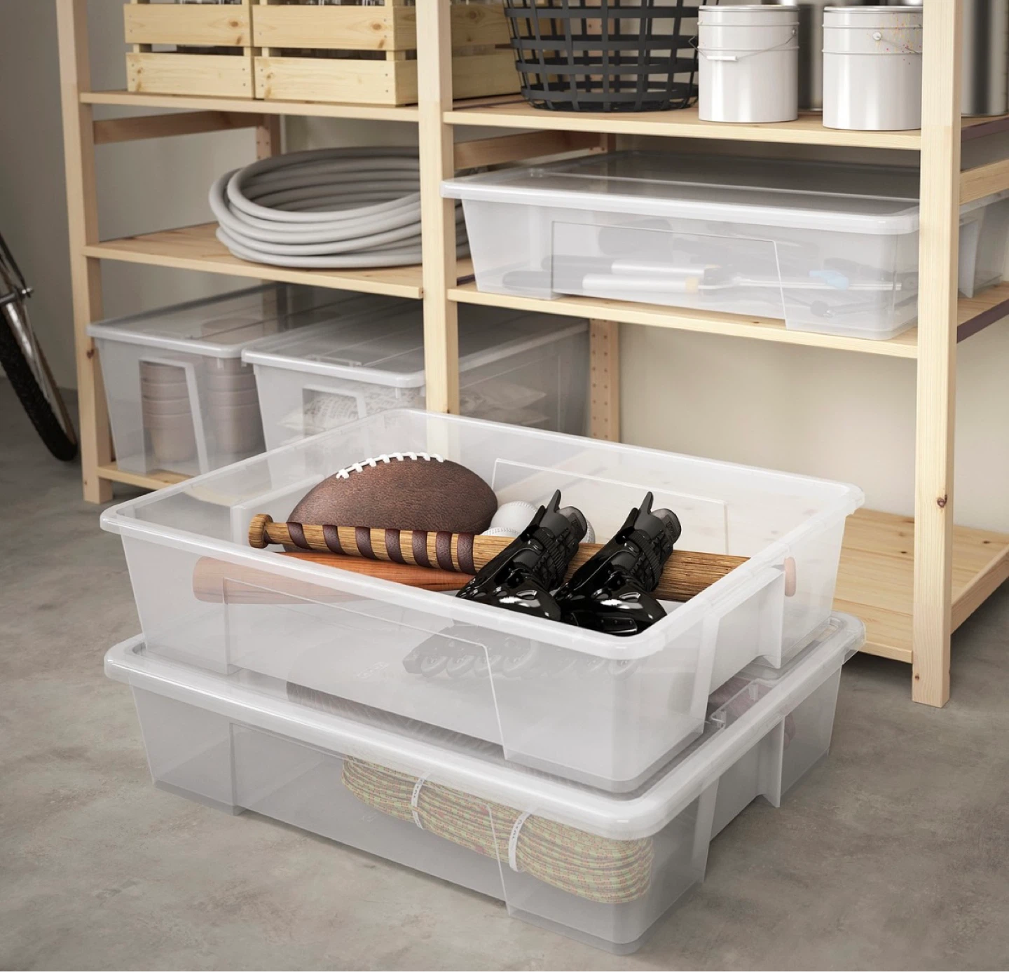 IKEA plastic storage box with lid (78cm) - photo 5