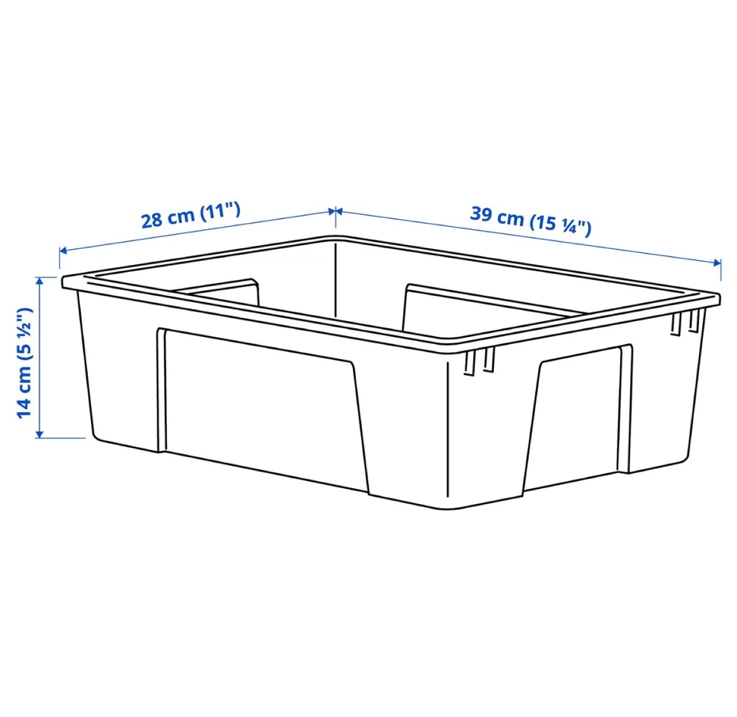 IKEA Storage Box 39cm Clear Plastic - photo 3