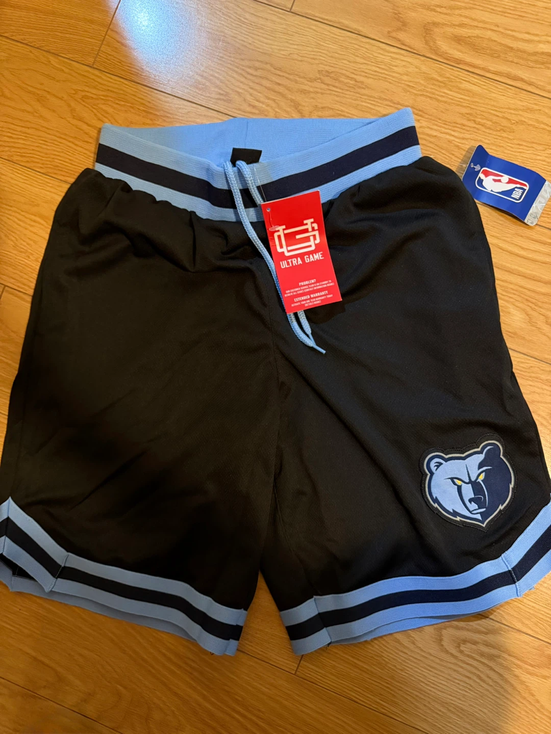 Ultra Game Memphis Grizzlies NBA Shorts Black/Light Blue Size S - photo 3